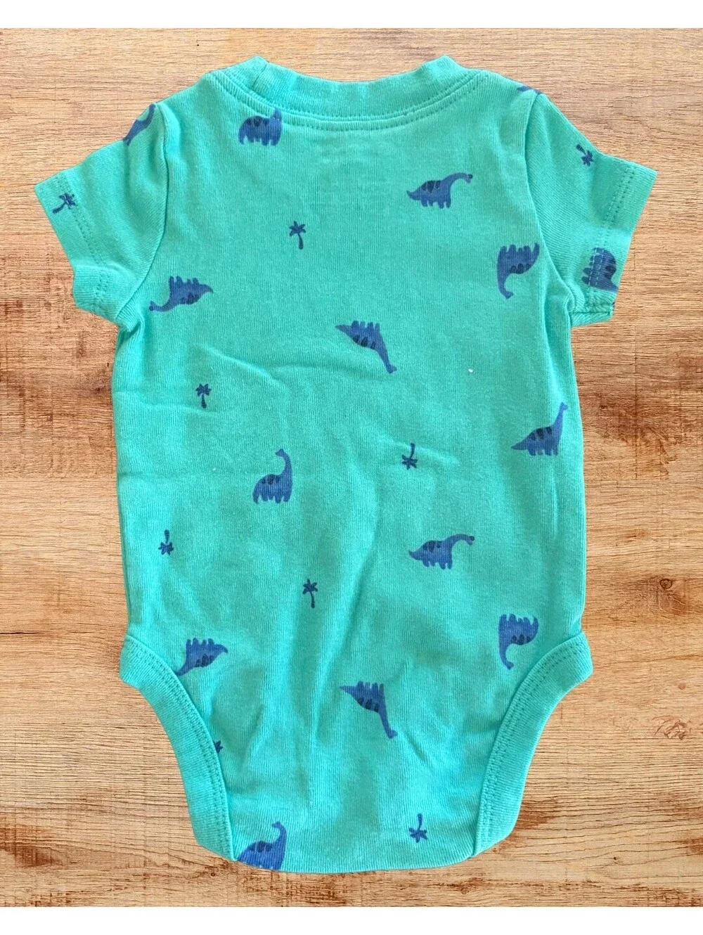 Carter's Blue Dinosaur Print Bodysuit 3 Months Short Sleeve Baby One Piece